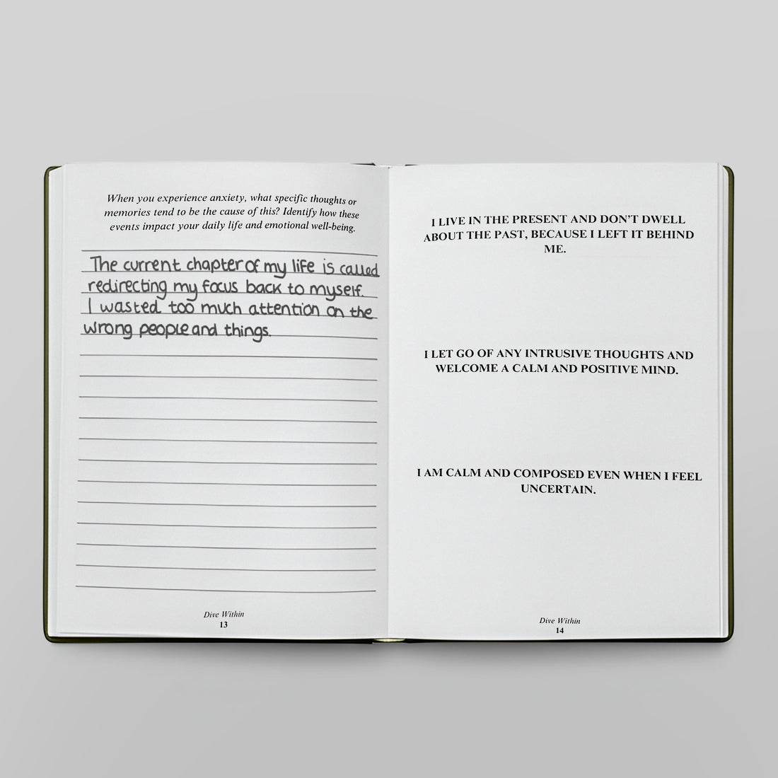 Dive Within Journal interior pages