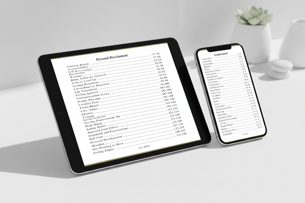 Personal Development on tablet and phone